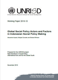 Global Social Policy Actors and Factors in Indonesian Social Policy Making