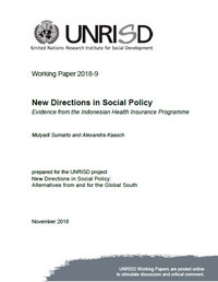 New Directions in Social Policy: Evidence from the Indonesian Health Insurance Programme